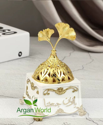 Räuchergefäß mit arabischen Buchstaben weiss